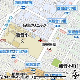 広島市立　観音児童館周辺の地図