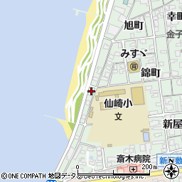 山口県長門市仙崎錦町1851周辺の地図