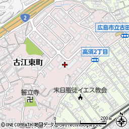 広島県広島市西区古江東町19周辺の地図