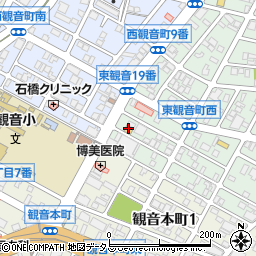 セブンイレブン広島東観音店周辺の地図