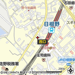 池田泉州銀行日根野支店周辺の地図