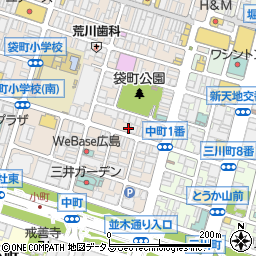 元祖焼肉 えひめ屋 広島中町店周辺の地図