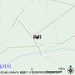 島根県鹿足郡吉賀町抜月周辺の地図