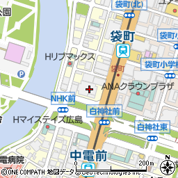 ＮＨＫ広島放送センタービル内郵便局周辺の地図