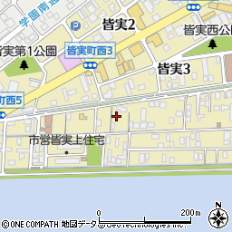 広島県三原市皆実6丁目6周辺の地図