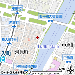 広島県広島市中区河原町4-3周辺の地図