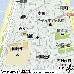 山口県長門市仙崎錦町1293周辺の地図