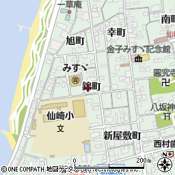 山口県長門市仙崎錦町1268周辺の地図