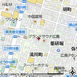 真居酒屋 魁 らん 広島周辺の地図