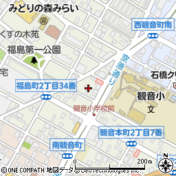 広島県広島市西区観音本町2丁目3周辺の地図