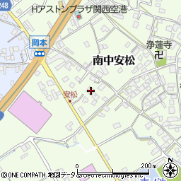 大阪府泉佐野市南中安松751周辺の地図