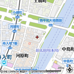 広島県広島市中区河原町4-26周辺の地図