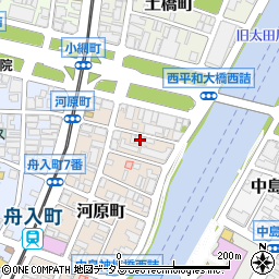 広島県広島市中区河原町4-23周辺の地図