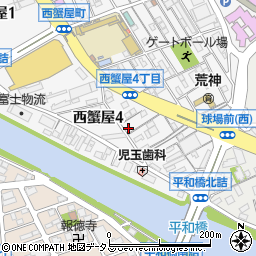 タイムズ広島スタジアム前第４駐車場周辺の地図