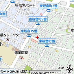 広島県広島市西区東観音町19-8周辺の地図