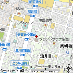 広島市自転車等駐車場　東新天地自転車等駐車場周辺の地図