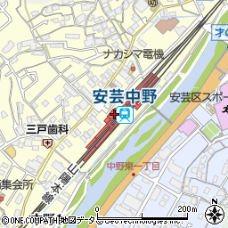 キヨスクショップ安芸中野店周辺の地図