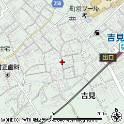 大阪府泉南郡田尻町吉見周辺の地図