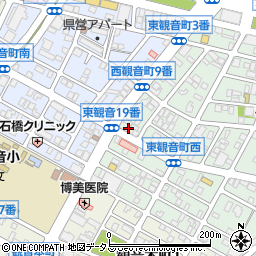 広島県広島市西区東観音町19-11周辺の地図