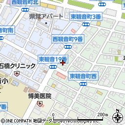広島県広島市西区東観音町19-16周辺の地図