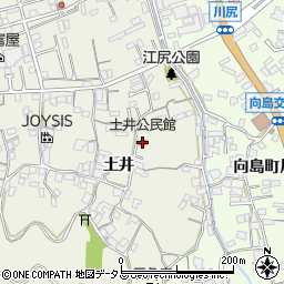 土井公民館周辺の地図