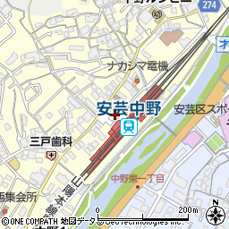 海田警察署中野交番周辺の地図