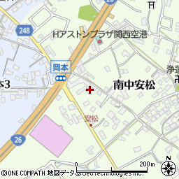 大阪府泉佐野市南中安松780周辺の地図