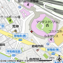 広島市民球場管理事務室周辺の地図