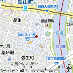 広島県広島市中区銀山町周辺の地図