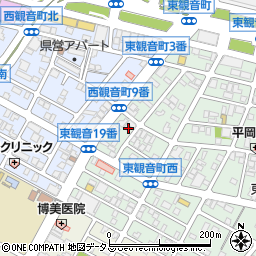 広島県広島市西区東観音町19-2周辺の地図