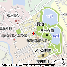 大阪府泉南郡熊取町長池1周辺の地図