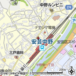 広島中野郵便局 ＡＴＭ周辺の地図