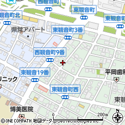 リパーク広島東観音町第３駐車場周辺の地図