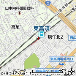 広島県広島市西区周辺の地図