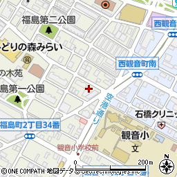 広島県広島市西区福島町2丁目26周辺の地図