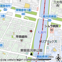 広島県広島市西区東観音町7-6周辺の地図