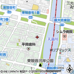 広島県広島市西区東観音町7-7周辺の地図