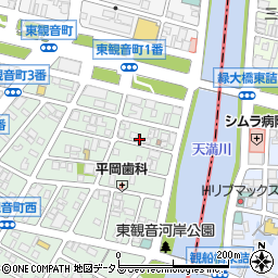 広島県広島市西区東観音町7-10周辺の地図