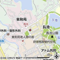 大阪府泉南郡熊取町長池1-1周辺の地図