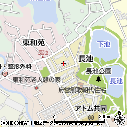 大阪府泉南郡熊取町長池1-2周辺の地図