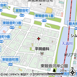 広島県広島市西区東観音町6-4周辺の地図