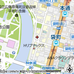広島県広島市中区大手町2丁目周辺の地図