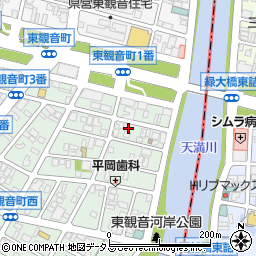 広島県広島市西区東観音町7-20周辺の地図
