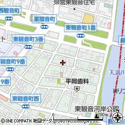 広島県広島市西区東観音町6-9周辺の地図