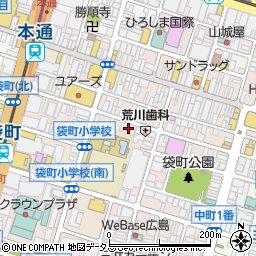 広島県広島市中区袋町周辺の地図