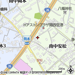 大阪府泉佐野市南中安松671周辺の地図