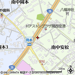 大阪府泉佐野市南中安松663周辺の地図