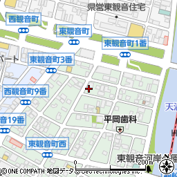 広島県広島市西区東観音町6-15周辺の地図
