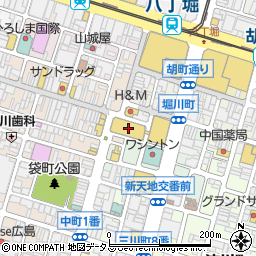 ゆうちょ銀行パルコ広島店内出張所 ＡＴＭ周辺の地図
