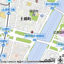 広島県広島市中区土橋町6-6周辺の地図